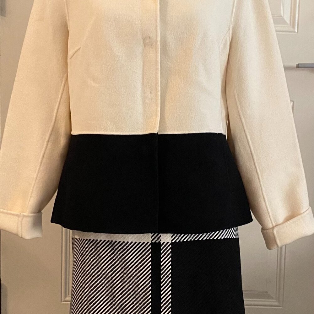 Talbots  Wool Black and cream Jacket - Picture 2 of 4